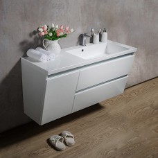 ТУМБА С УМЫВАЛЬНИКОМ 125 СМ FANCY MARBLE CYPRUS, БЕЛЫЙ